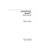 Copertina  Advanced QuickC