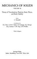 Copertina  Theory of viscoelasticity, plasticity, elastic waves and elastic stability