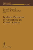 Copertina  Nonlinear phenomena in atmospheric and oceanic sciences