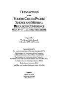 Copertina  Transactions of the fourth circum-Pacific energy and mineral resource conference, August 17 - 22, 1986, Singapore : Sponsored jointly by the American Associatin of Petroleum Geologists (AAPG), (e altri)