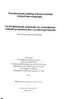 Copertina  Three-dimensional modelling of thrust-controlled foreland basin stratigraphy